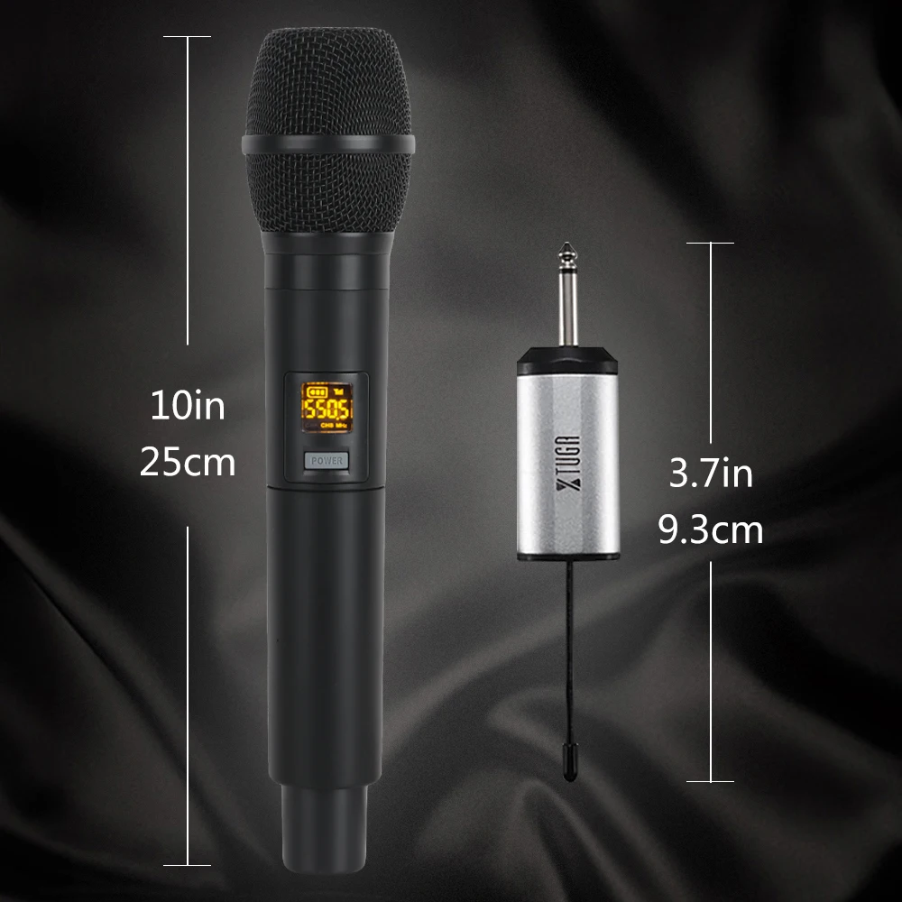 XTUGA UW-01 25 канальный UHF беспроводной микрофон двойной микрофон с мини-питьевым приемником 1/" выход