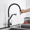 Kitchen Water Filter Faucet Kitchen faucets Dual Spout Filter faucet Mixer 360 Degree Rotation Water Purification Feature Taps ► Photo 2/6