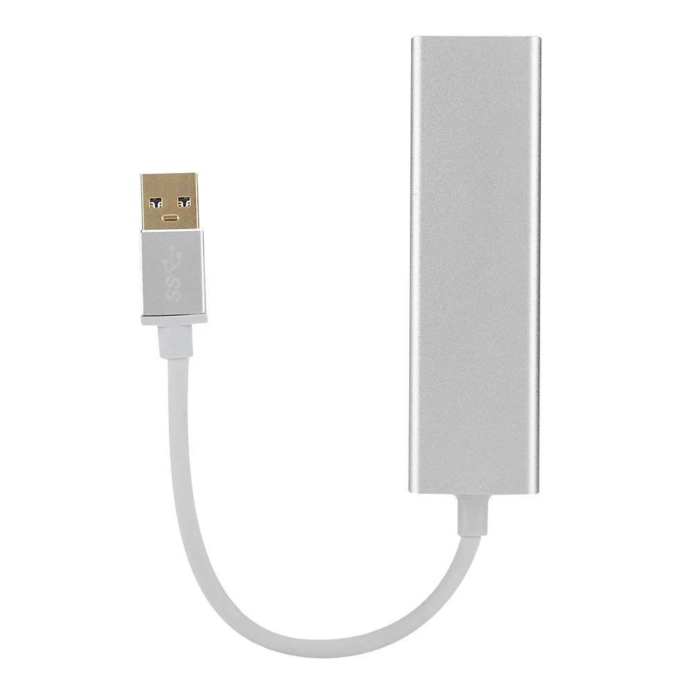 DM HE84 гигабитный USB Ethernet адаптер + 3 0 концентратор 1000 м Проводная сетевая карта к RJ45