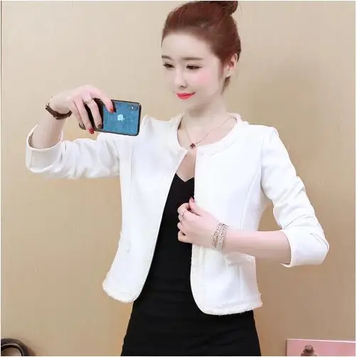 Chaquetas mujer осенняя куртка с длинным рукавом женская одежда размера плюс 4XL розовая элегантная верхняя одежда с бисером Женская куртка пальто LJ767