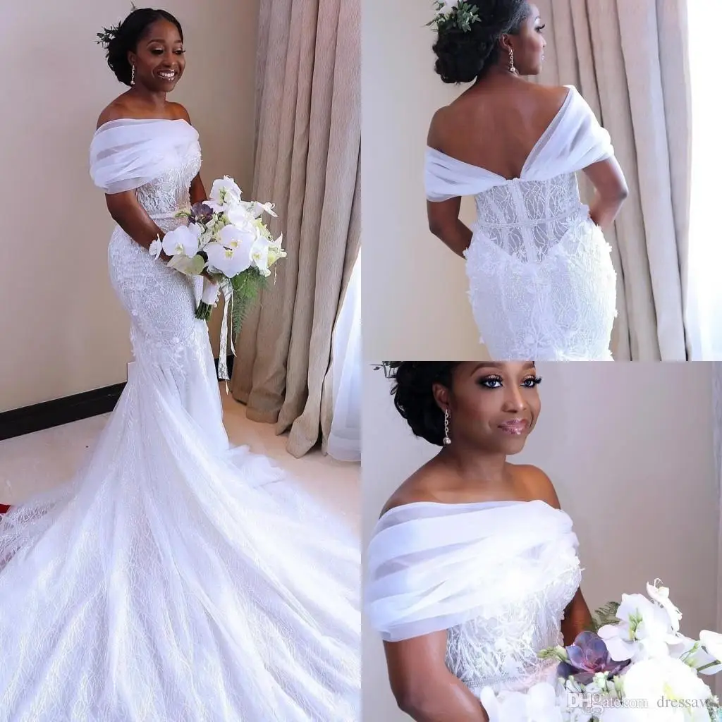 White Mermaid Wedding Dresses Nigerian 