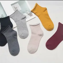 Calcetines Mujer Теплые зимние носки продукт Songkou Для женщин не Luokou без резинки Карамельный цвет Колледж ветер полусапожки