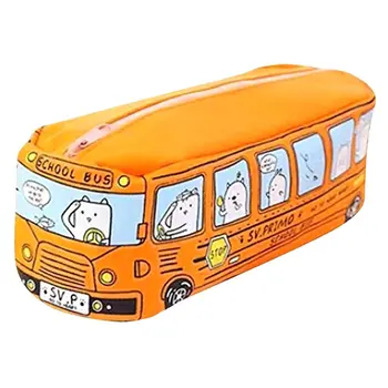 

Large Capacity canvas Bus pencil case school supplies stationery pencil bag for boys and girls storage bag holder
