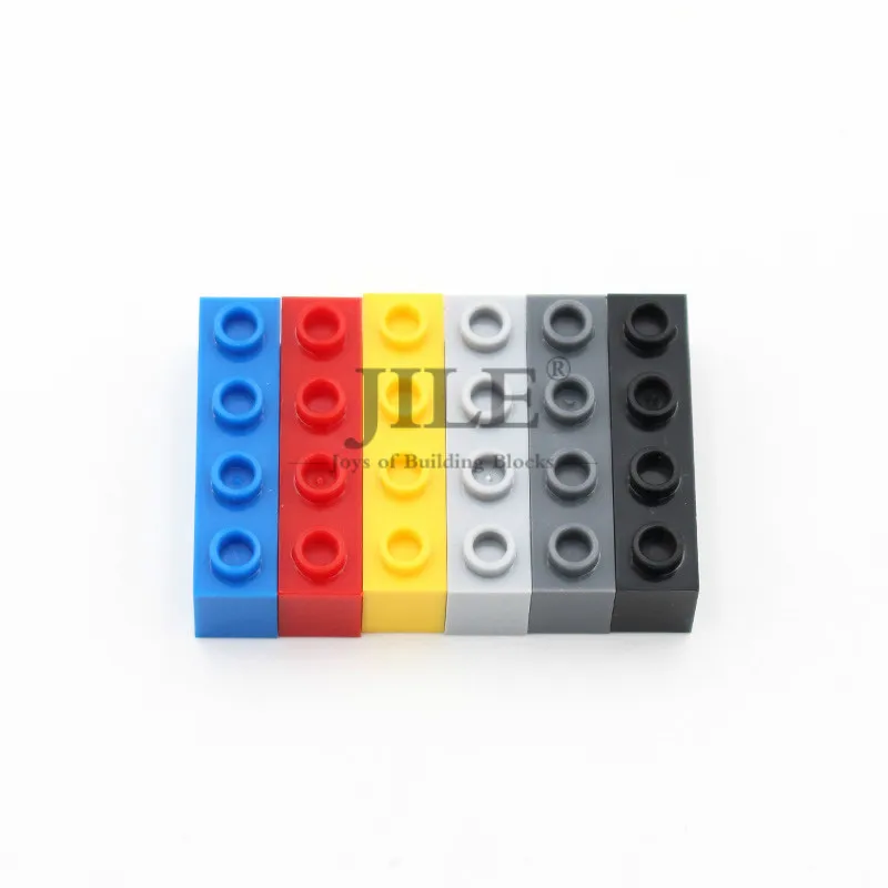 Строительный технический кирпич 1x4 с 3 отверстиями 3701 толстые блоки Moc для
