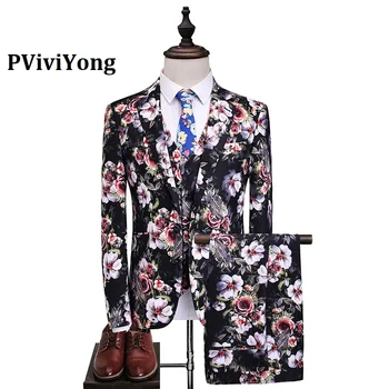 

PViviYong brand 2020 high quality suit men wedding, dinner，date leisure Business suit 3 piece (Jackets + Vest + Pants) 6127