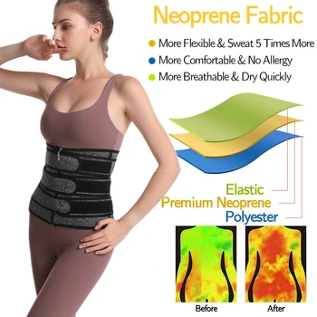 

Women Waist Trainer Neoprene Belt Weight Loss Cincher Body Shaper Tummy Control Strap Corset Slimming Sweat Fat Burning Belt