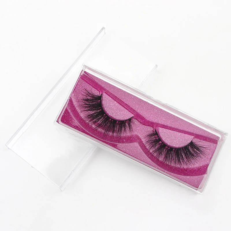 

A Pair Of Artificial Mink Eyelashes With Natural Thick Long False Eyelashes Handmade Reusable Natural Popular Eyelashes