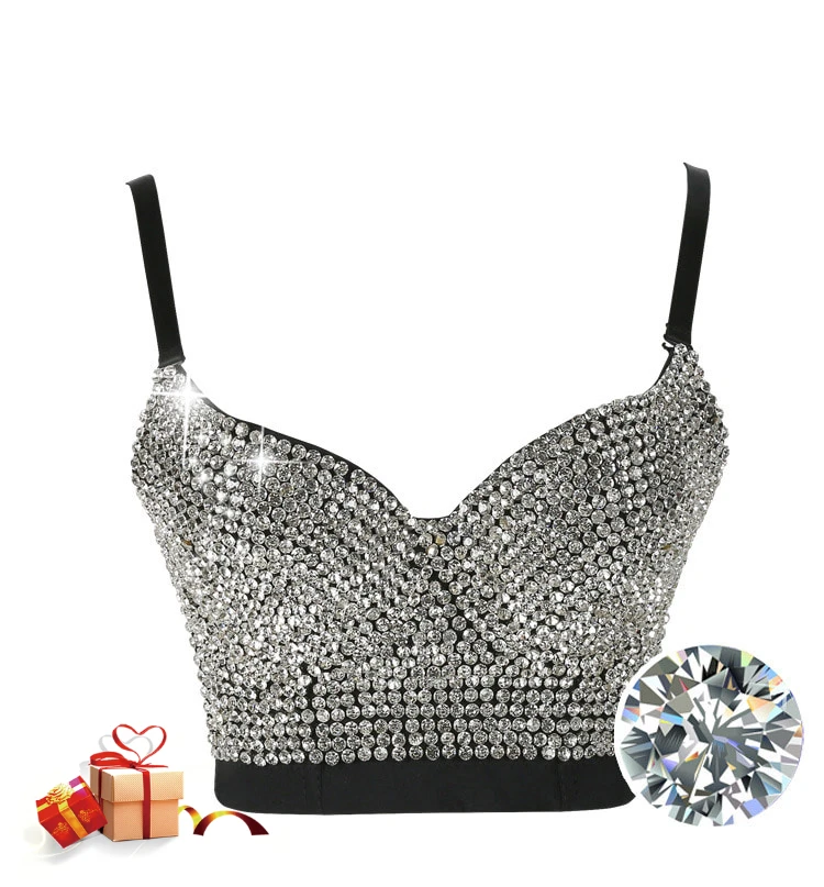 rhinestone bralette top