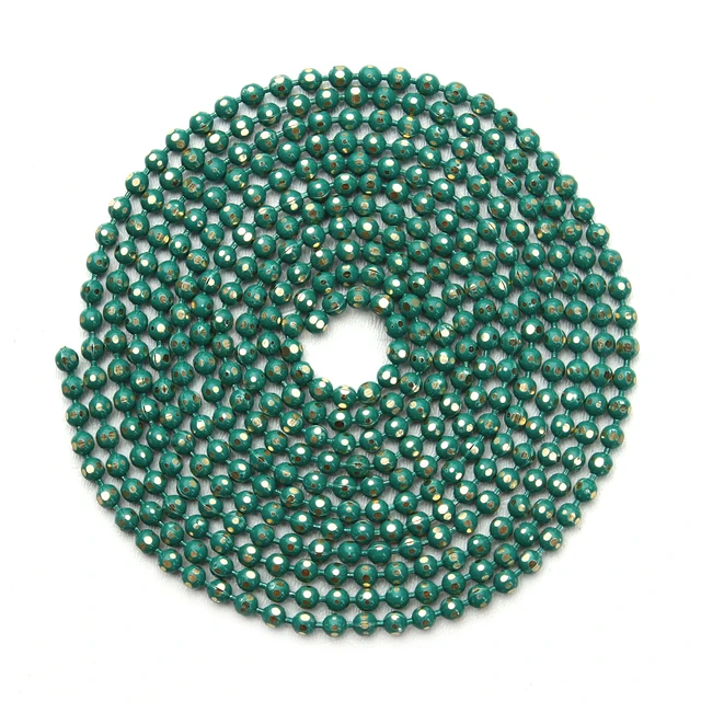 10meter/lot Width 1.5mm Colorful Copper Ball Bead Chain Bulk Necklace Bracelet Women Link & Key Chain For Diy Jewelry Making dark green