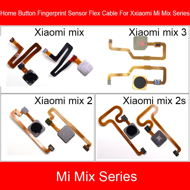 Кнопка домой с отпечатком пальца для Xiaomi Mi Mix 2 2S 3 меню Главная Кнопка возврата ключ распознавания сенсор Flex запасной ленточный кабель