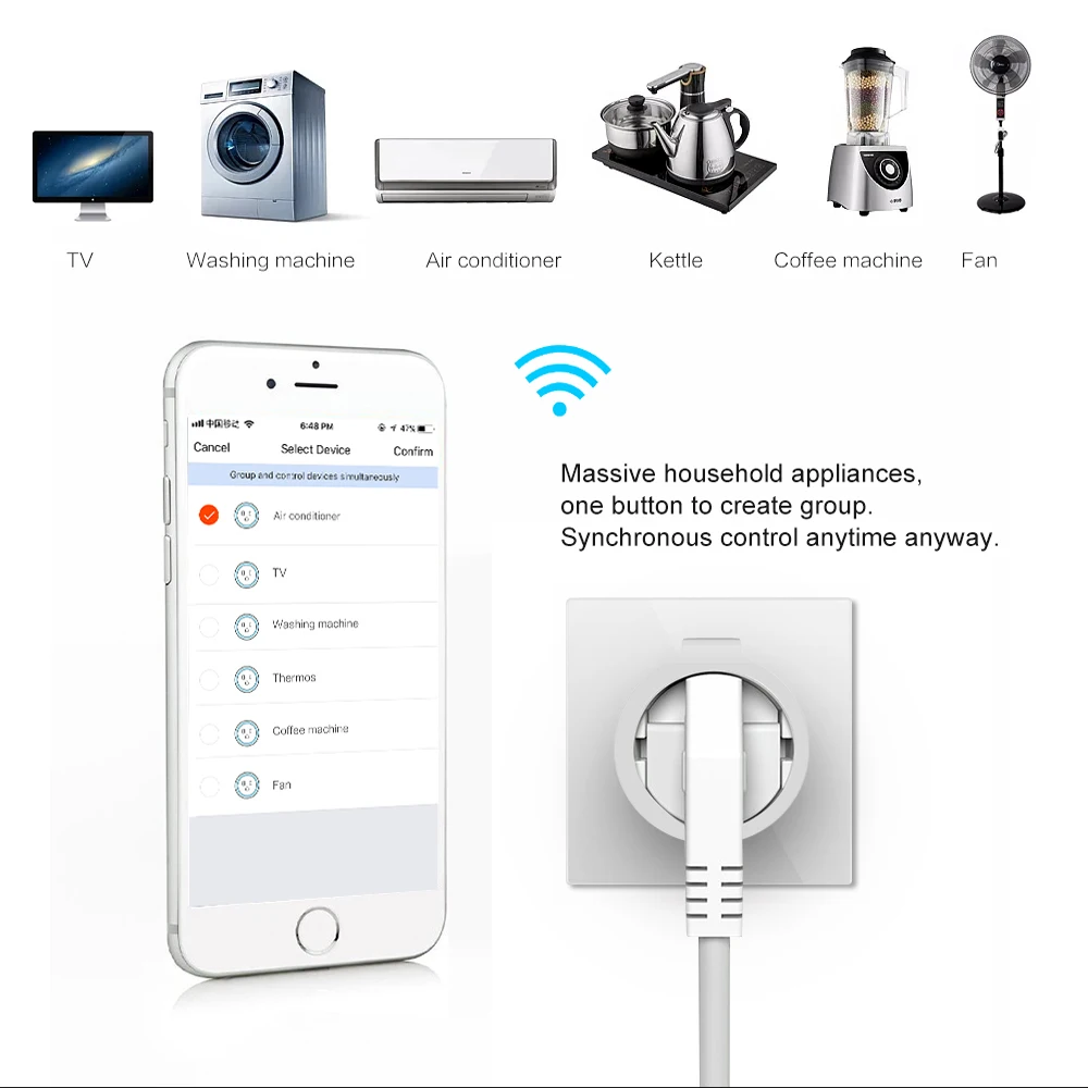 NEO Coolcam WiFi Smart Plug Mini Беспроводная умная розетка, совместимая с Alexa Echo, Google Home, IFTT с функцией синхронизации