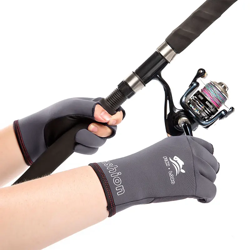 

Neoprene Anti-Slip Fly Fishing Hunting Gloves Skidproof 3 Fingerless Gloves for Photography Motorcycling Shooting Cycling Hiking