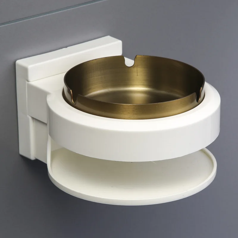 Настенный держатель для туалетной пепельница из нержавеющей стали для ванной комнаты США - Цвет: Gold