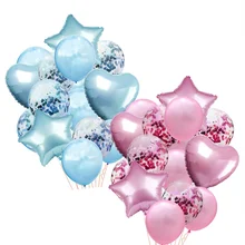 Мульти воздушный шар "Конфетти" с днем рождения воздушные шары голубой розовый гелиевый металлический шар для мальчиков и девочек вечерние воздушные шары
