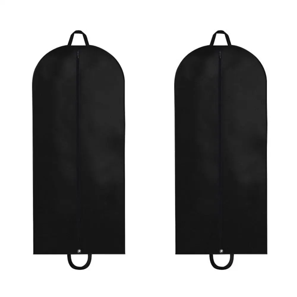 

2Pack Garment Suit Bag for Travel and Clothing Storage of Dresses, Dress Shirts, Coats Includes ZipperBlack Color40LX24W''
