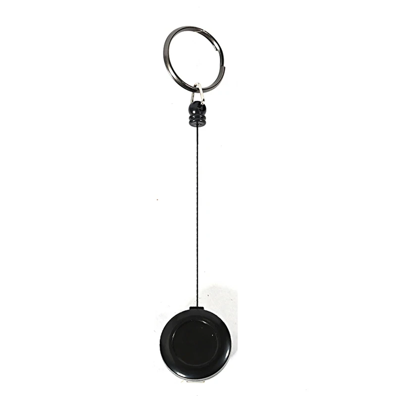 Key Chain Retractable Extendable Metal Wire 60cm Clip Pull Anti Lost ID Card Holder