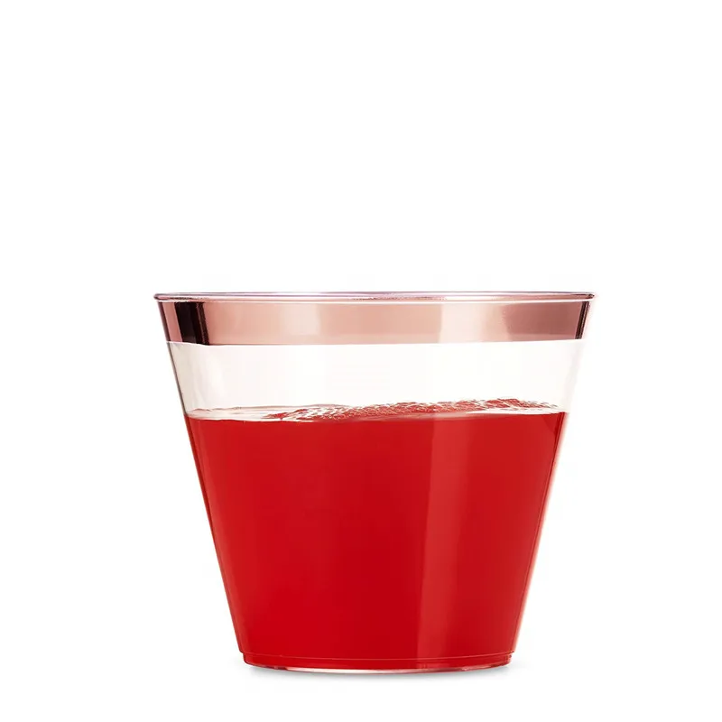 Rose gold plastic cup (2)