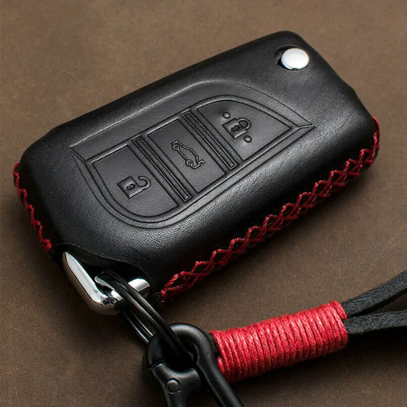Складной чехол-книжка из натуральной кожи для Toyota Yaris Camry Corolla Prado REIZ Crown RAV4 Hilux, чехол для Toyota