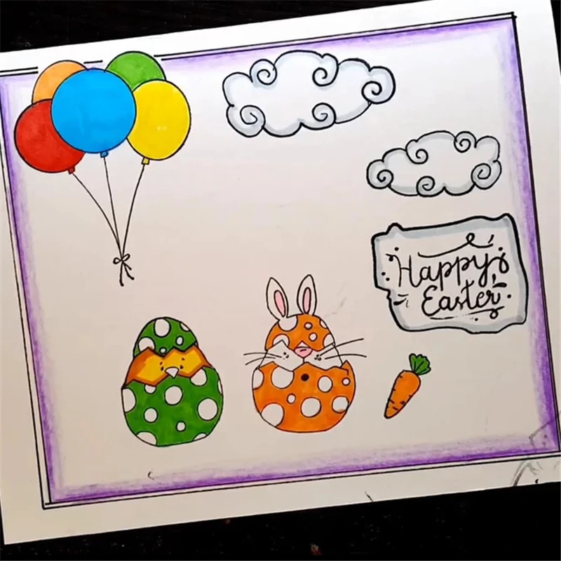

Eastshape Happy Easter Clear Stamps Rubber Stamps for Craft Scrapbooking Album Decor Stamps Transparent Decoration New 2019