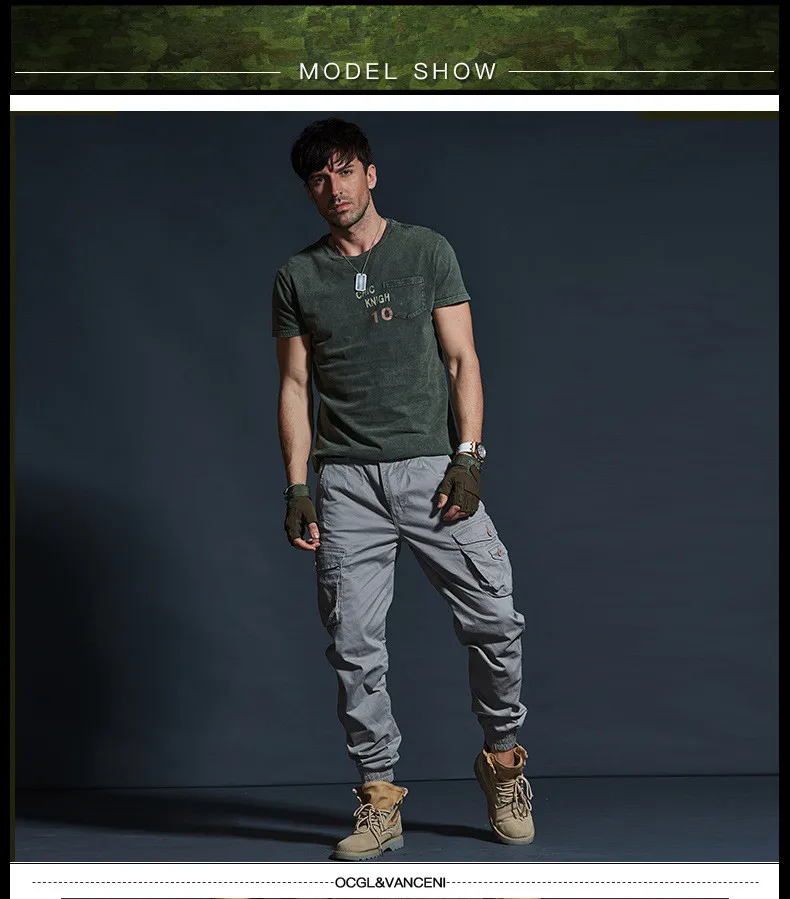 Description Picture 3 of itemCamouflage Cargo Pants Men's Outdoor Multi-pocket Overalls Military Tactical Long Trousers Male Casual Cotton Straight Pants