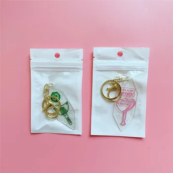 

Kpop BLACKPINK NCT TWICE EXO GOT7 Transparent Star Key Ting Bag Pendant Keychain Creative String Key Ring Keyring For Fans Gift