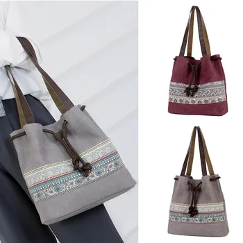 

Women Shopping Bag Female Canvas Cloth Shoulder Bag Environmental Storage Handbag Reusable Foldable Bags Eco Grocery Totes A529