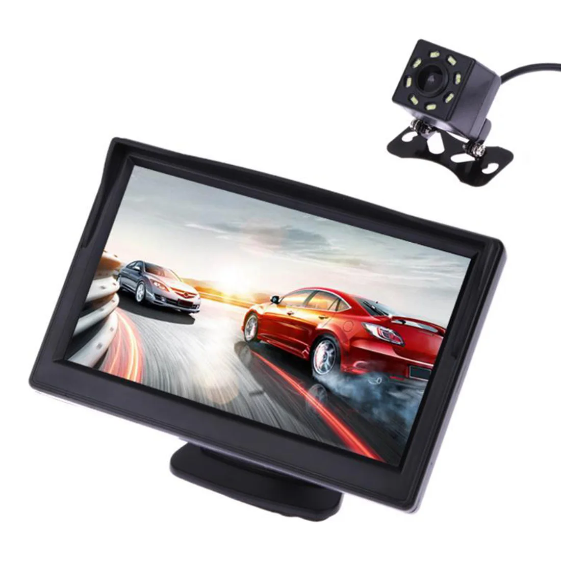 5 дюймов экран HD ночное видение запасной автомобильный ЖК-дисплей монитор камера заднего вида Настольный обратный стояночный Стенд аксессуары TFT