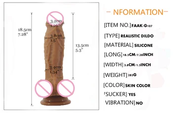 FAAK 7/8 Inch Realistic Dildo With Sucker Double Layer Silicone Fake Penis Lifelike Sex Toys For Women Strapon Dildo Sex Shop 2