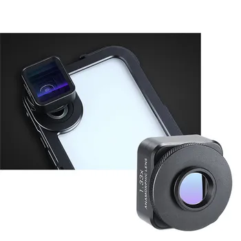 

1.33X Mobile Phone Anamorphic Lens for iPhone/Samsung/One Plus/LG/Xiaomi Smart Phones 17mm Screw Interface Movie Lens with Clip