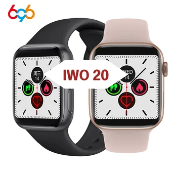 

2020 IWO 20 Smart Watch 1:1 44MM Watch 5 IP68 Waterproof Blood Oxygen Blood Pressure Heart Rate Monitor T8 Smartwatch Bracelet m