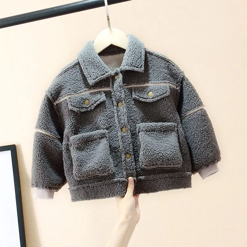 Куртка для мальчиков теплая осенне-зимняя одежда для детей Детская куртка для маленьких мальчиков, верхняя одежда, пальто г. Для малышей ростом от 80 до 130 см, флис синего цвета