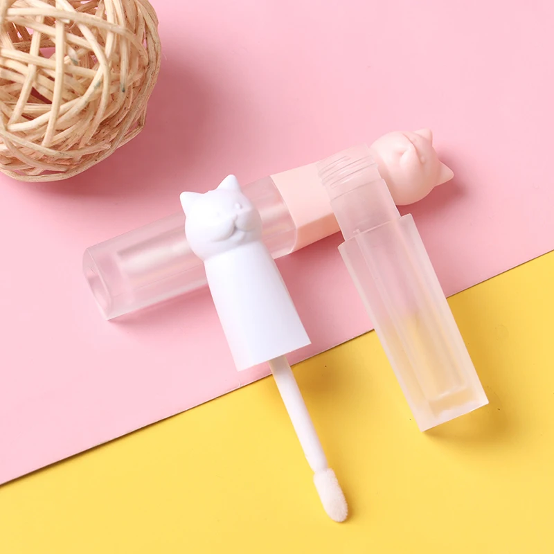 

Mini Cat Cute Cosmetic Lip gloss Tube Lip Glaze Container Lipstick Liquid Tube