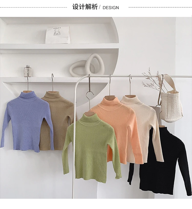 Spring Clothes 2020 New Korean Children's Clothes Girls' High-necked Long-sleeved Shirt