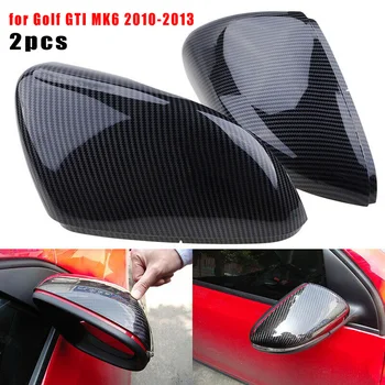 

Carbon Fiber Style Rearview Mirror Cover Rearvie Mirror Cover Cap 2x L/R