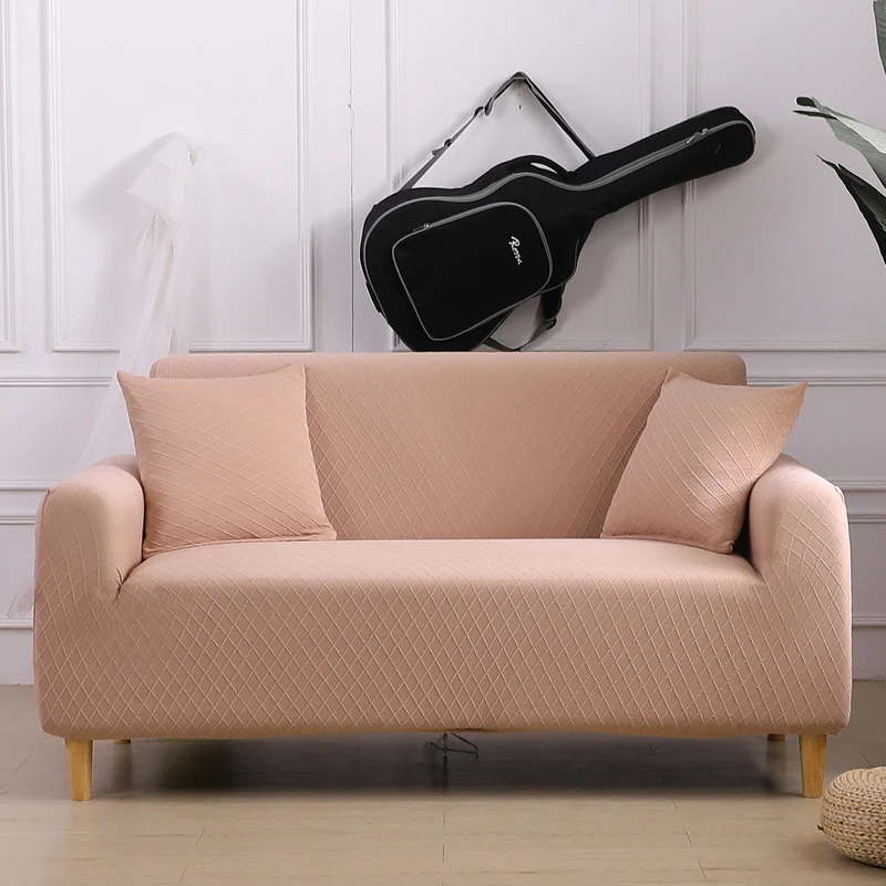 Сплошной цвет сетки Slipcovers стрейч эластичный диван протектор чехол для гостиной диван Slipcover секционная современная форма sofaccover
