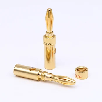 

Pure copper gold-plated banana head amplifier speaker cable connector terminal for HIFI audio wiring