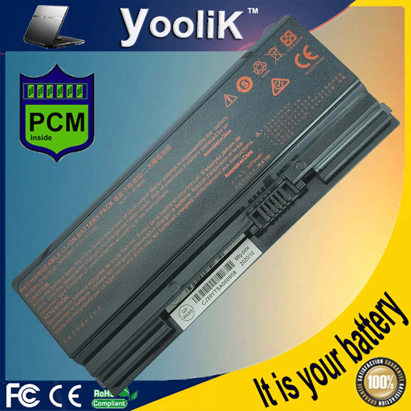 Bateria do Portátil para Gigabyte g5 Series kc gd para Sager Np7852 Np7853 Np6855 Np6856-s Np6876 Np7876 Nh50bat4