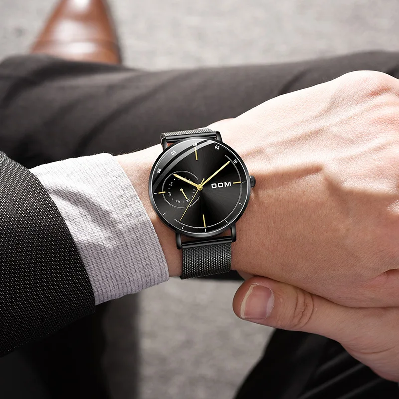 

MEN'S Watch Simple Watch Fashion Casual Korean-style Waterproof MEN'S Watch Trend Quartz Watch M-1273BK-1M