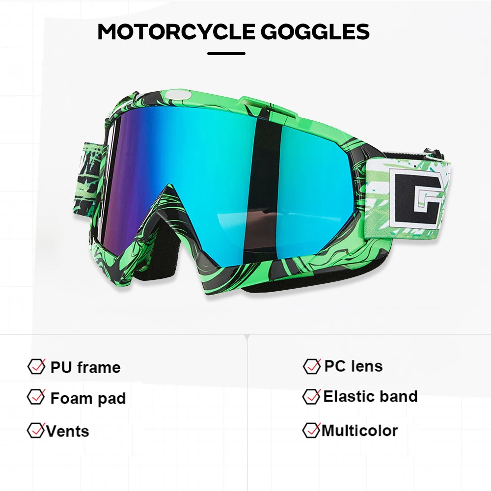 Motorcycle Windshield Goggles Sports Glasses Simple Style Motorcycle Goggles Scratch-Resistant Skiing TPU PC Fashion