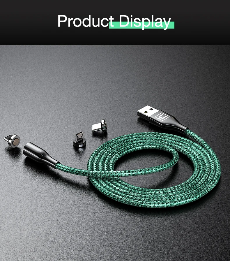 Магнитный usb-кабель Cafele QC3.0 для iPhone, кабель Micro USB type-C, зарядное устройство для iPhone, samsung, Xiaomi, huawei, шнур для зарядки телефона