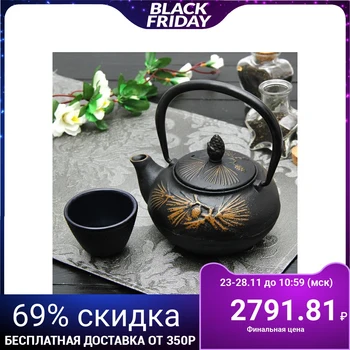 

Teapot with sieve 500 ml "Ciru. Gold", black