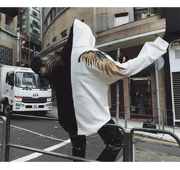 

Autumn Primordial Style Long Sleeve oversize Loose and Cool Wings Embroidered Super Fire Hat Wearing Women's Thin Fashion