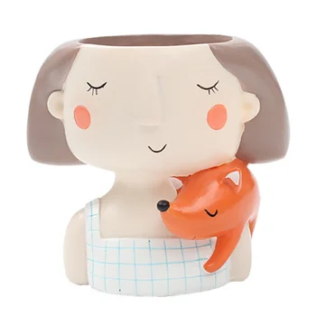 

Flower Girl Planter Set European Style Succulent Plants Planter Pot Mini Bonsai Cactus Flower Pot Home Decor Craft