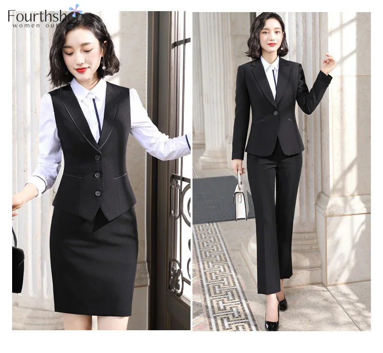 Womens Casual Fashion Set Blazer +Flare Pants Ladies Business Suits Female Trouser  Pant Suit Elegant Office Wear X0823 From Vip_official_001, $23.59