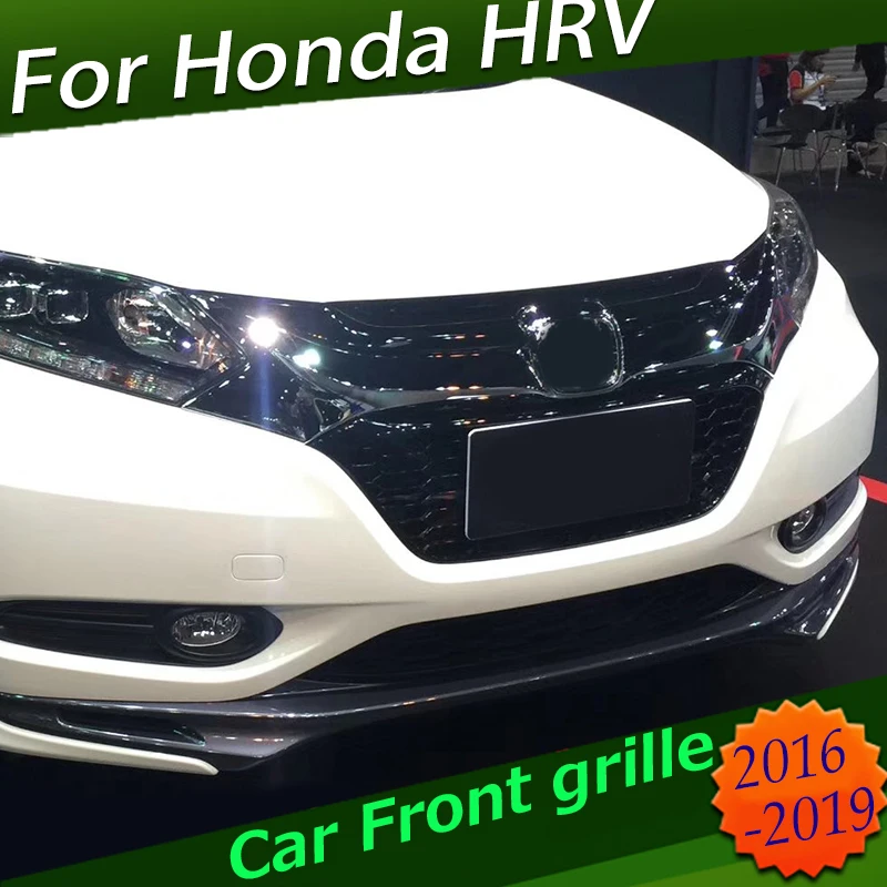 Автомобильный Стайлинг Передняя гоночная решетка для гриля для H-RV HRV VEZEL автомобиль raptor грили передняя крышка спортивный стиль хром черный