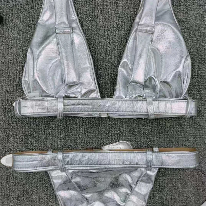 JCSWIM, высокая талия, купальник, женские стринги, бикини, Mujer,, сексуальный Серебряный Купальник, женский купальный костюм с пуш-ап, две части, с поясом