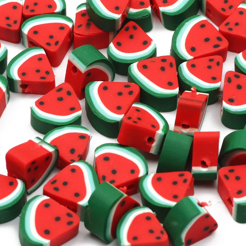 thumbnail image 1 of 20/50/100 cuentas espaciadoras de arcilla polimérica de frutas mixtas para hacer joyas, collares, pulseras, pendientes, accesorios, manualidades hechas a mano, 1 of 5