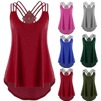 

Daily suit OWLPRINCESS 2020 New Style WOMEN'S Dress New Style Solid Color Lace Camisole WOMEN'S T-shirt Tops