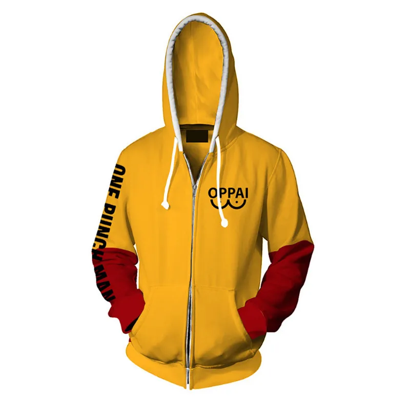 Аниме толстовки Толстовка ONE PUNCH MAN Косплей Костюм толстовка на молнии унисекс Повседневная куртка 3D принт - Цвет: A2
