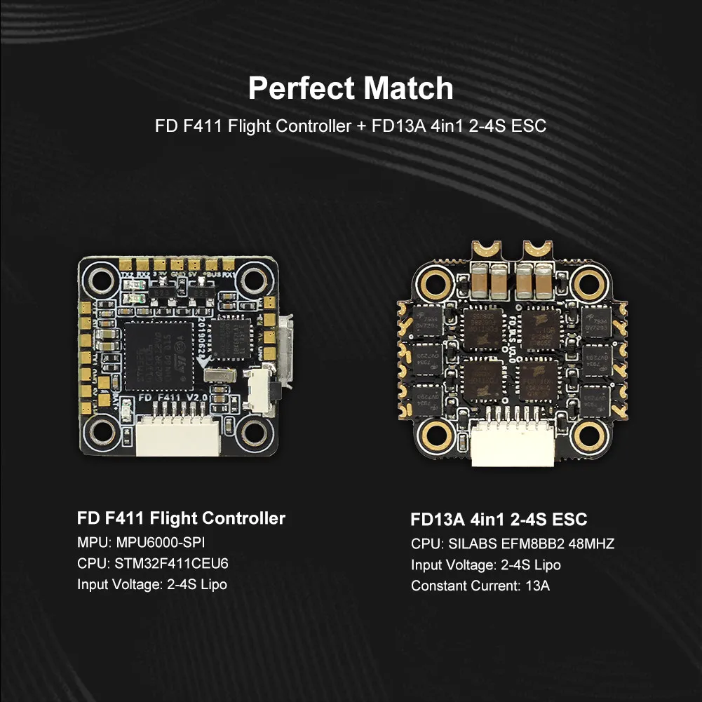 HGLRC FD413 стек 2-4S Контроллер полета 13A BLS 4в1 ESC для FPV гоночный Дрон Квадрокоптер детские игрушки Новинка# G20